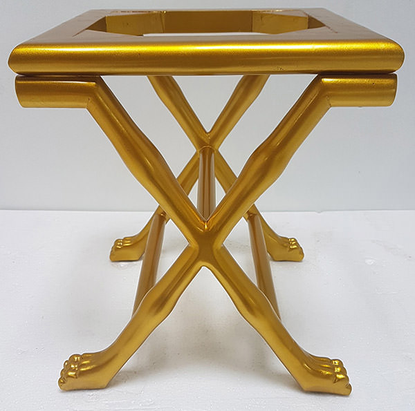 golden side table frame