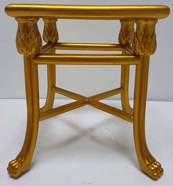 side table frame with gold finishing