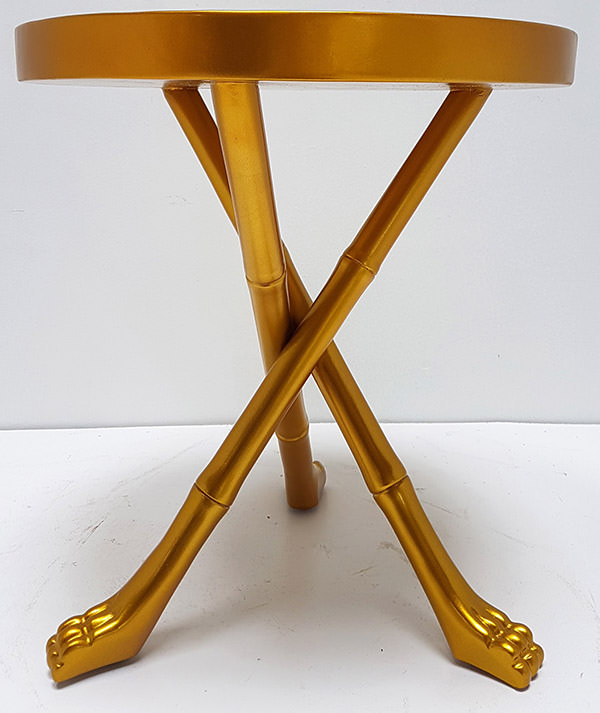 side table frame with three legs