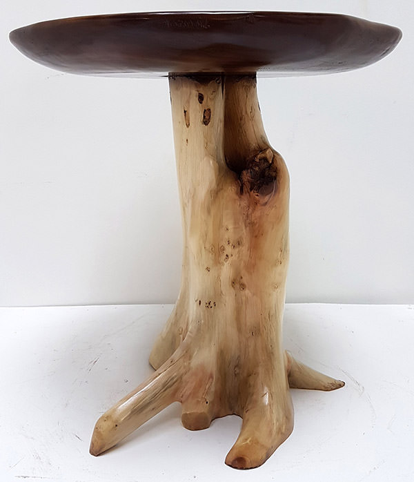 bespoke furniture natural teak root side table