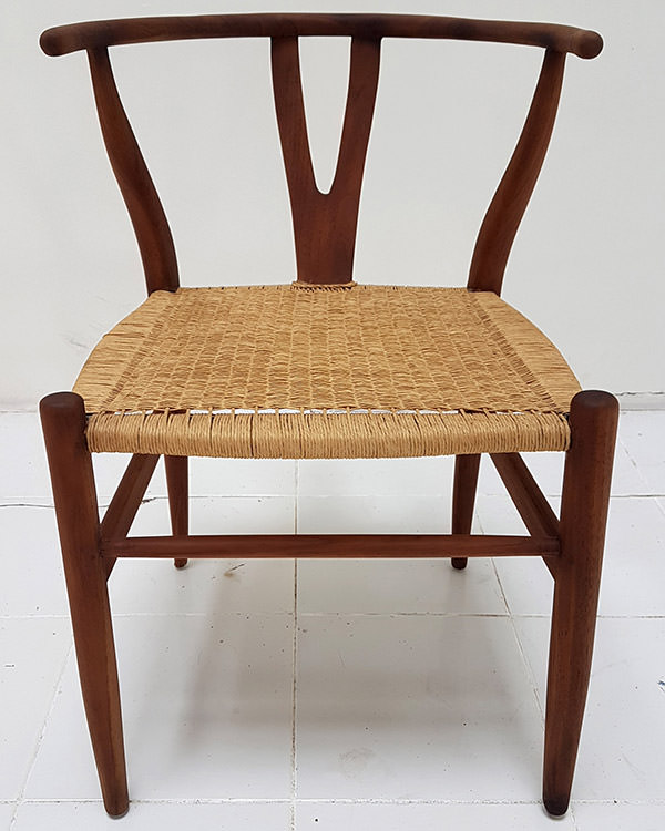 teak and natural loom bespoke chair