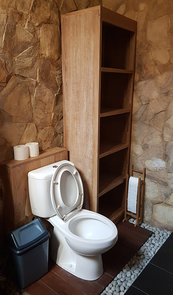 bathroom teak wooden rack