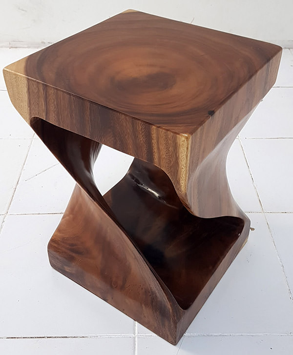rain tree stool with natural color