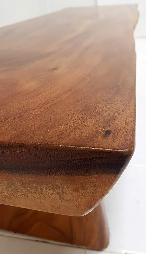 suar table with natural edges