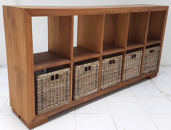 teak shelves