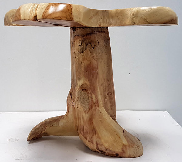 suar wooden side table with natural shape