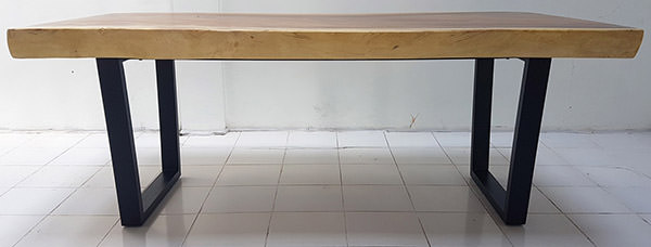 suar console table with black iron legs