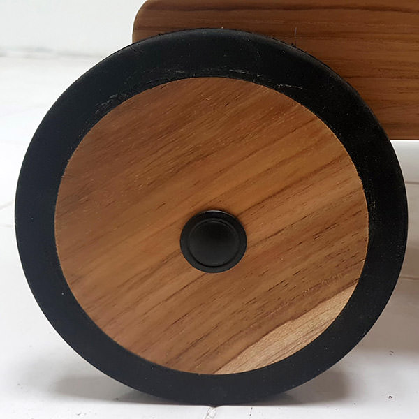 Teak Sun Lounger wheel