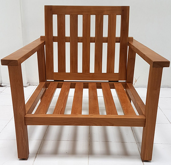 teak outdoor armchair