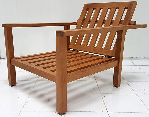 teak garden armchair