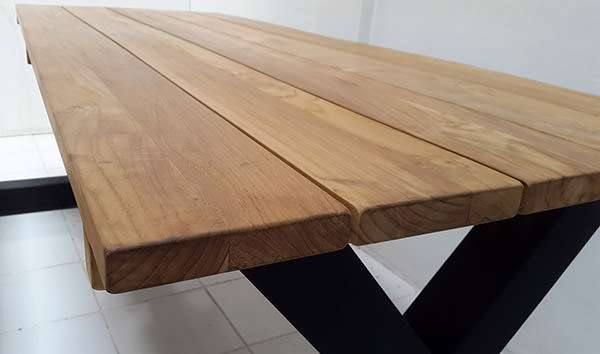 garden teak table top