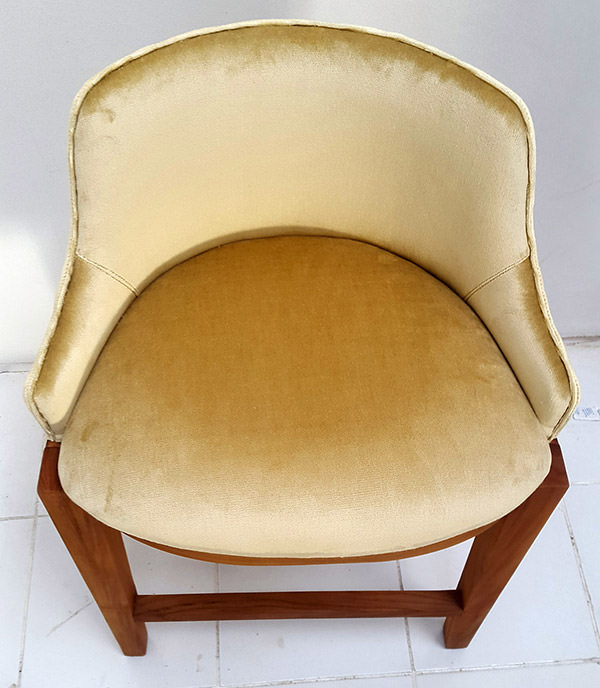 bar chair yellow velvet seat