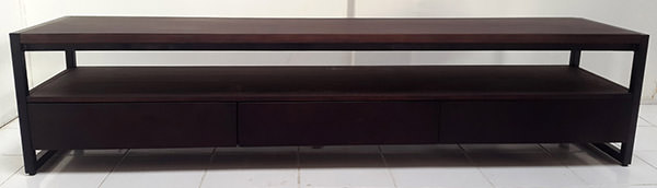 dark brown teak tv cabinet