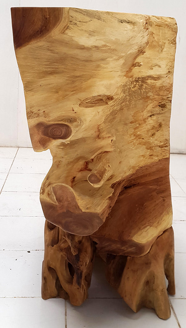 organic teak root console