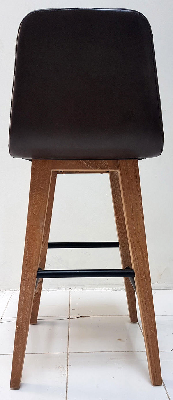 teak high bar chair