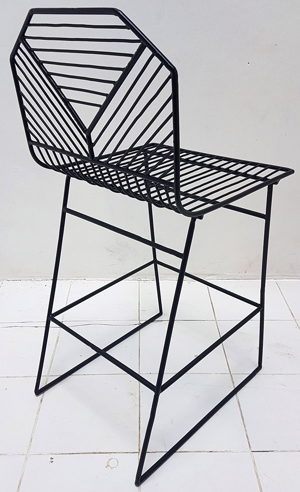 black iron powder coated high bar chair