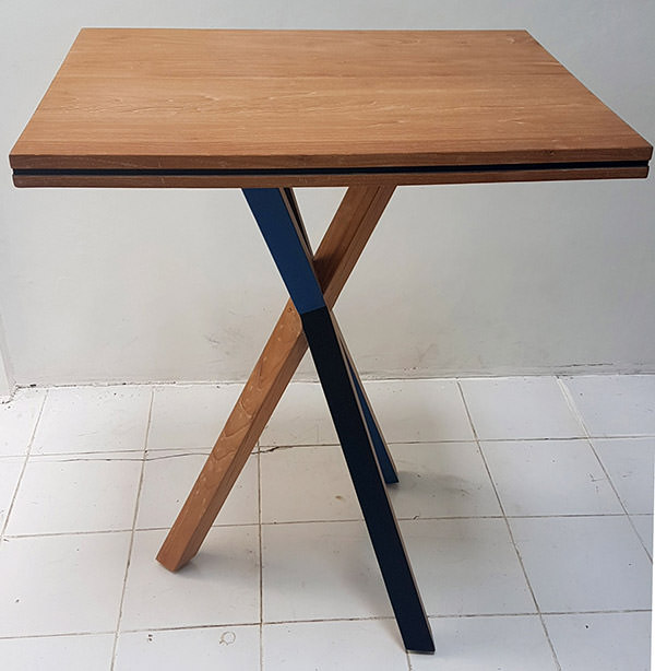 teak wooden outdoor square table