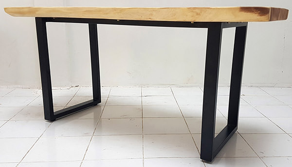 suar wood console with iron legs