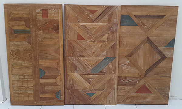 set of tree teak panels