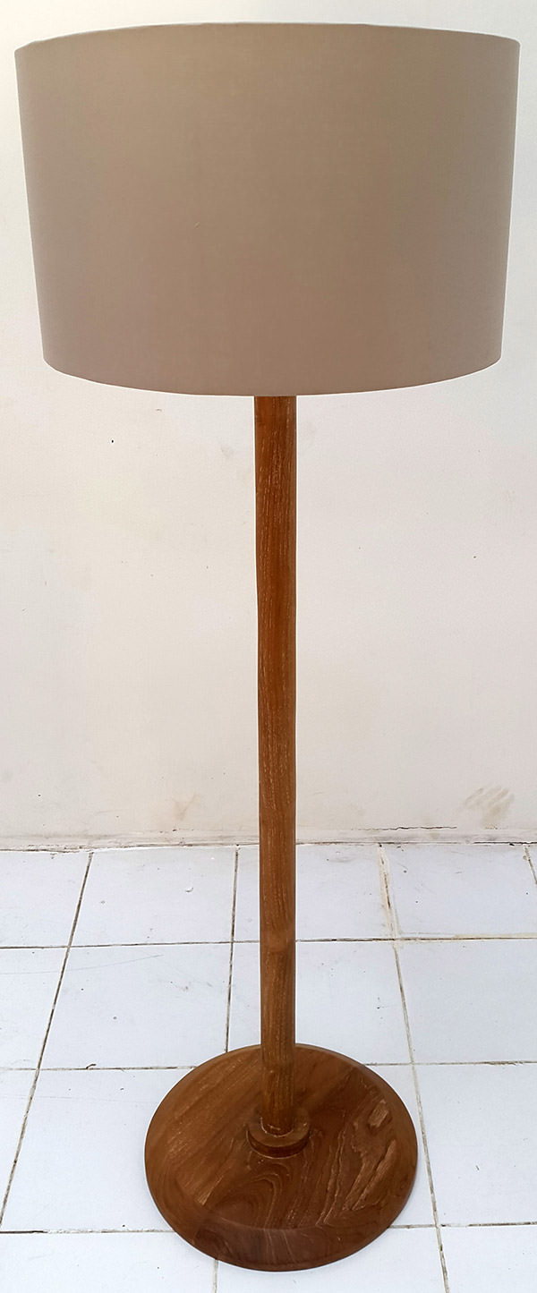 standing scandinavian teak lamp