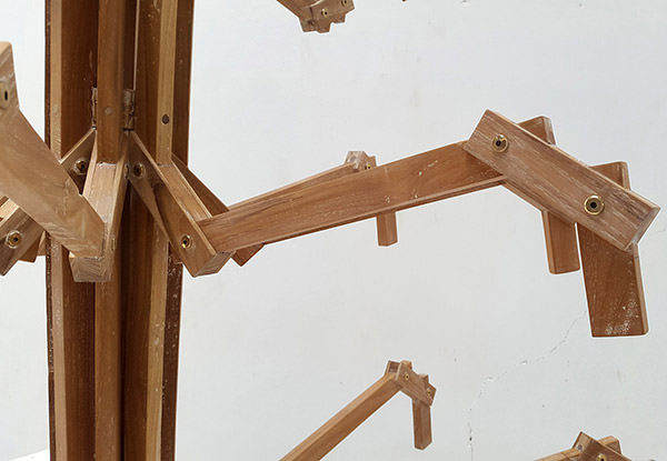 teak adjustable arms for chandellier