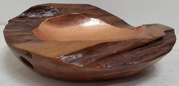 teak bowl from roots