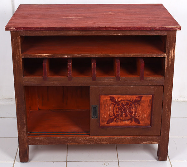 red painted vintage furniture