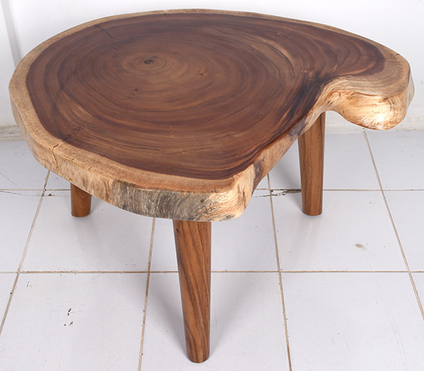natural shape suar wooden coffee table