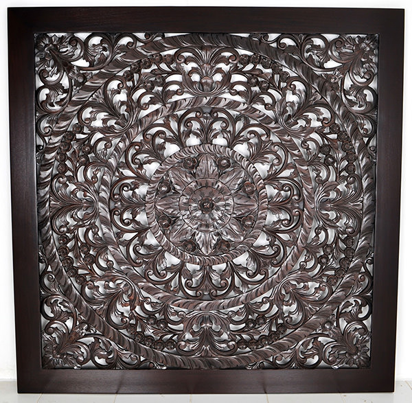 Wood carvings wall panel