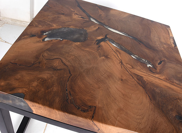teak root and resin table top