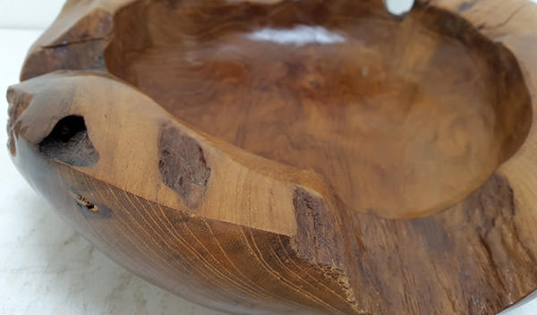 recycled teak root bowl