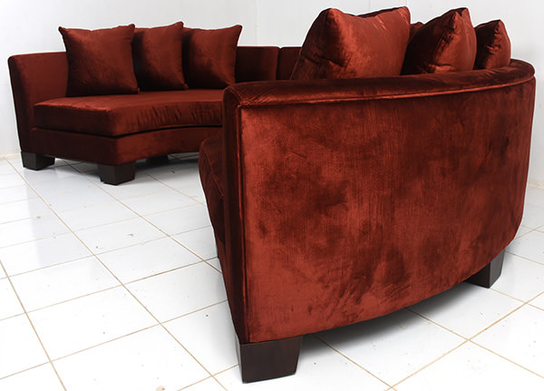 Terracotta round couch