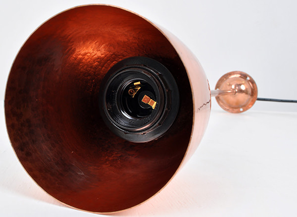 reddish copper lamp