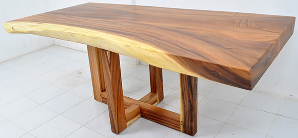 suar dining table with X-shaped legs