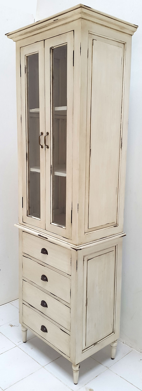 white mahogany vintage bookcase