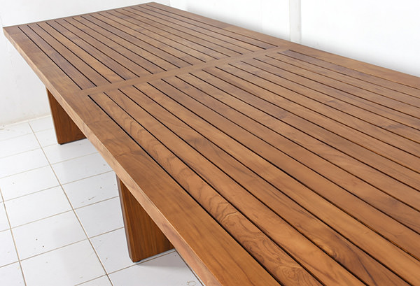 rectangle outdoor dining table