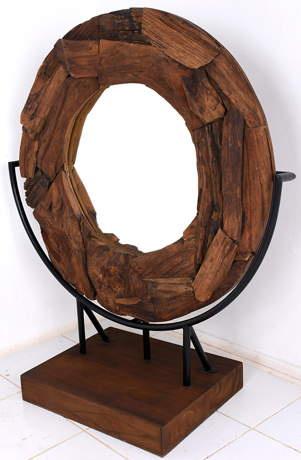 standing wooden mirror