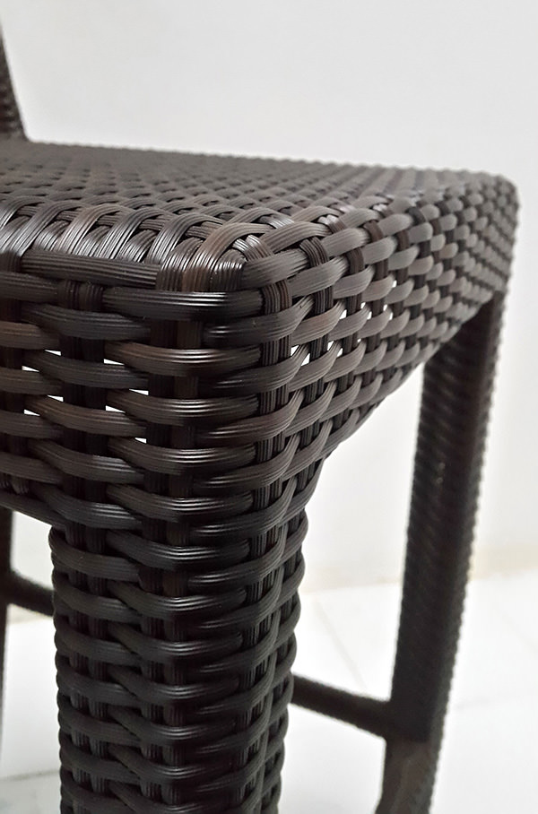 black synthetic rattan