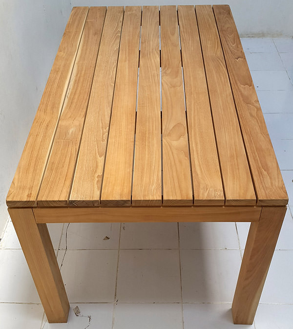 outdoor teak table