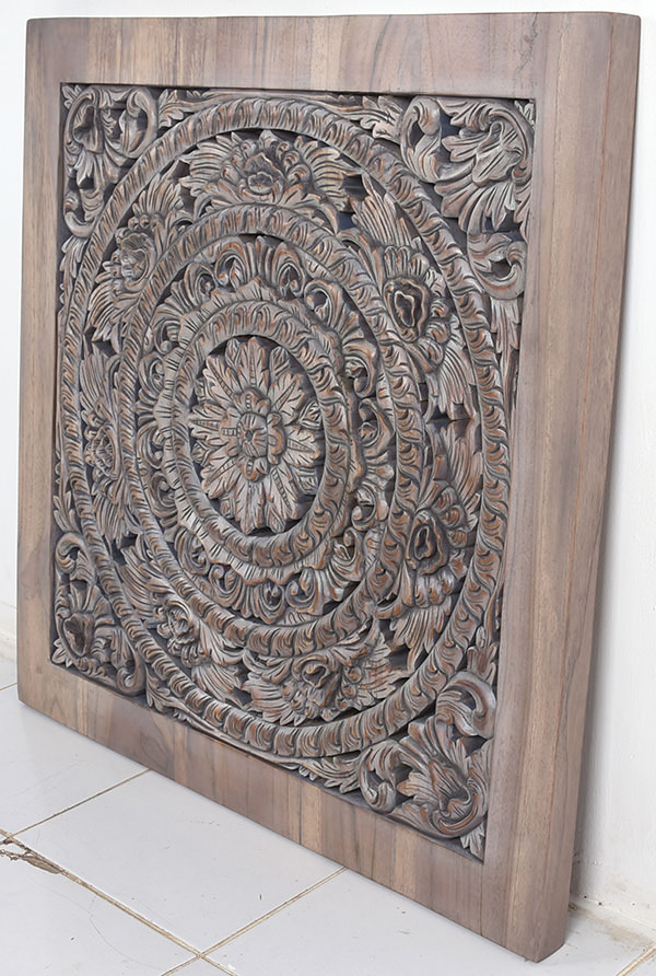 mahogany carved panel