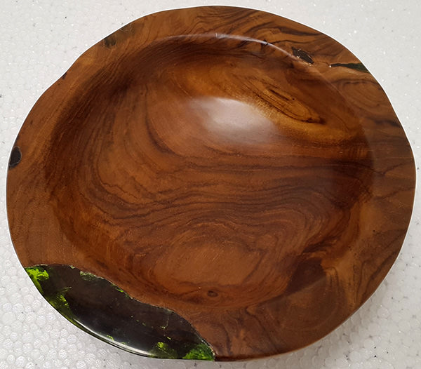 teak fruit bowl