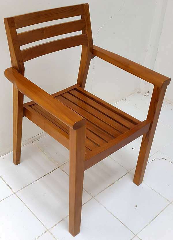 teak armchair