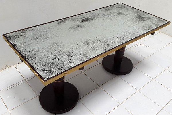 vintage mirror table