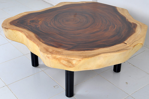 suar coffee table with natural shape