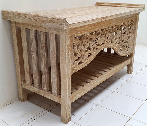 teak wooden vanity