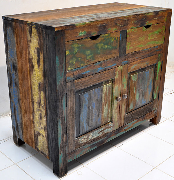 sideboard with boat wood finish