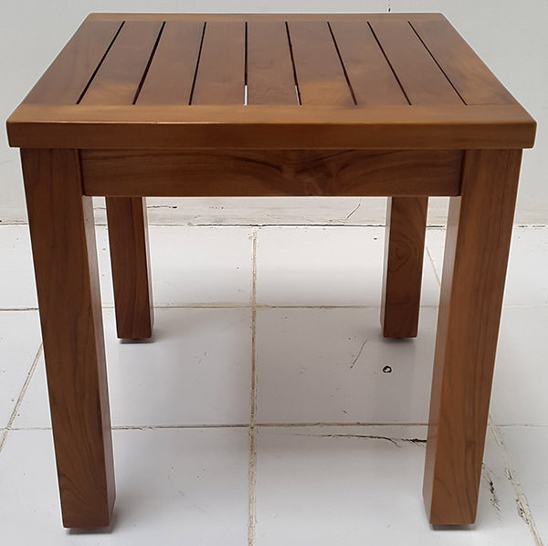 square garden side table