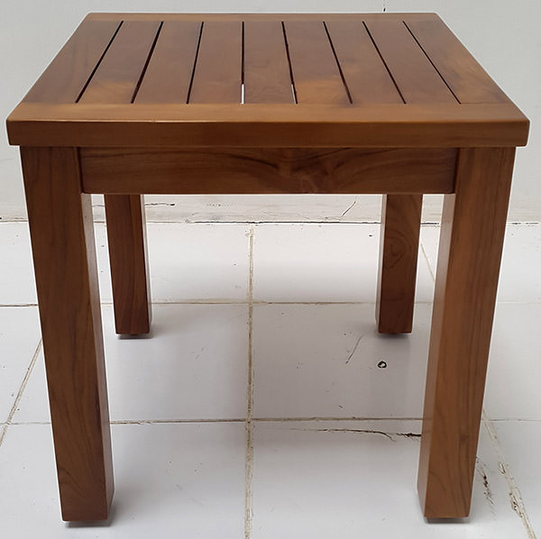 square garden side table