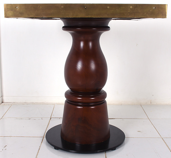 Mahogany and brass table