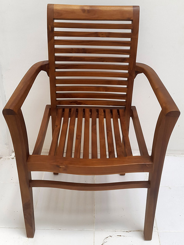 traditional Indonesian teak garden chair